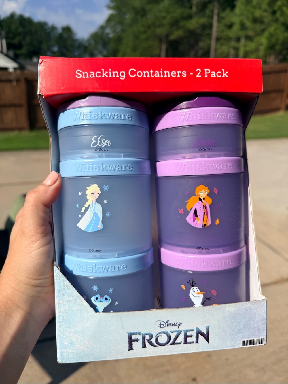 Disney Frozen Elsa & Anna Snacking Containers - Blue & Purple, 2 Pack